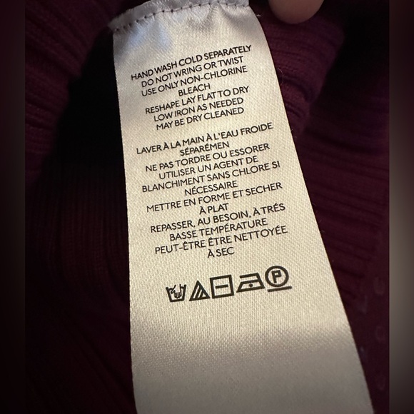 Anthropologie Puff Sleeve Shimmer Sweater Plum size xs - Picture 4 of 5